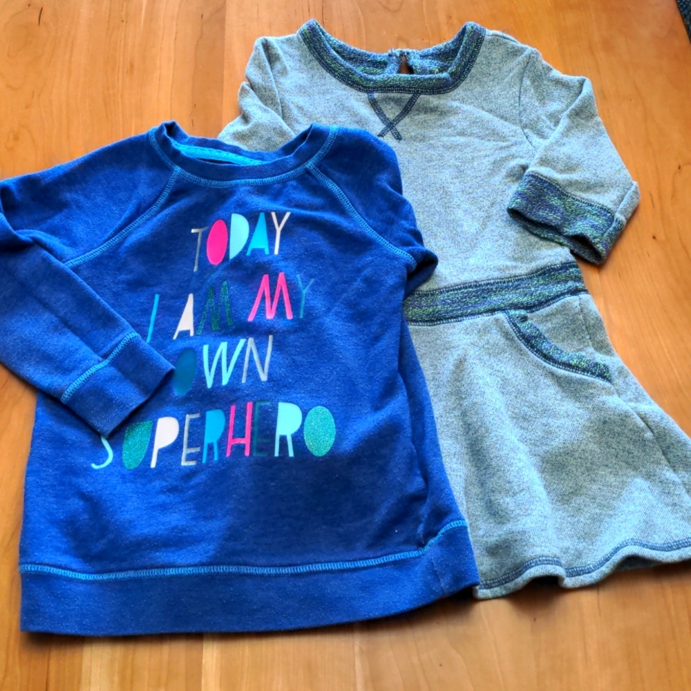 VGUC pair of cat & jack long sleeve shirts.